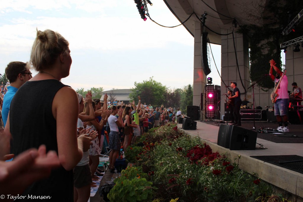 Igniting the Crowd: Mat Kearney on Monday night at Frederik Meijer Gardens. (Photo/Taylor Mansen)
