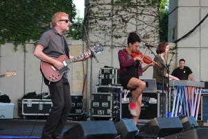 Who Needs Neko: The New Pornographers uncorked a bevy of vocally fetching songs on Wednesday. (Photo//Anna Sink)