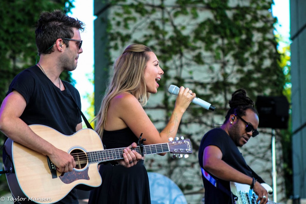 'Brighter Than the Sun': Colbie Caillat and band on stage at Meijer Gardens on Sunday. (Photo/Taylor Mansen) 