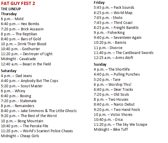Save this schedule on your smartphone to take along.