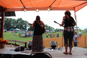 The Venue: Moxieville performing on the new adjoining stage on Friday. (Photo/Anna Sink)