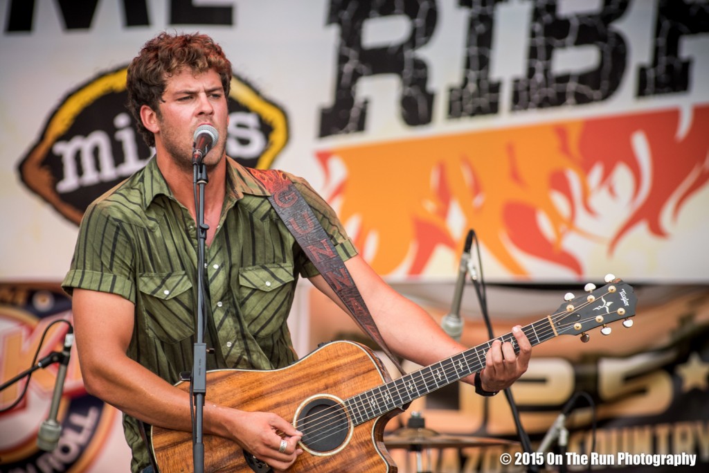 Rocking Ribfest: Gunnar Nyblad of Gunnar & The Gizzly Boys, opening for Craig Morgan at Kalamazoo's Ribfest on Saturday. (Photo/Eric Stoike)