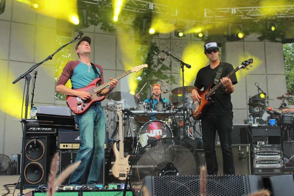Jam-Band Giants: Umphrey's McGeej brought their top-flight mastery of musicianship and lighting to Meijer Gardens on Sunday. (Photo/Anna Sink)