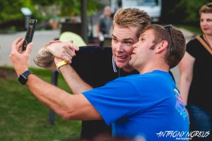 Selfies to Remember: McGrath with a fan on Monday. (Photo/Anthony Norkus)