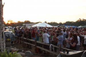 Happy Fans: Hoxeyville's crowds grew as the night wore on. (Photo/Anna Sink)