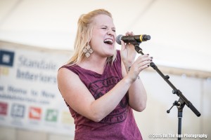 Busy Singer: Kari Lynch started and ended the week on stage, here at Moose Fest. (Photo/Eric Stoike)