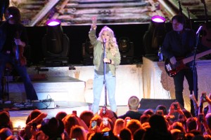 Country Fair: Carrie Underwood on stage at the Allegan County Fair. (Photo/Dwayne Hoover)