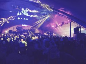 Near-Capacity Crowd: Fans were impressed with the tented venue and the band, despite the weather. (Photo/Local Spins)