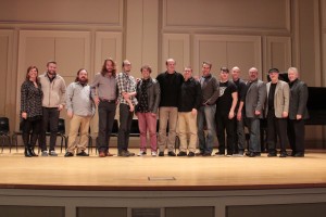 Winners' Row: From rock to classical, Thursday's award recipients on stage. (Photo/Anna Sink)