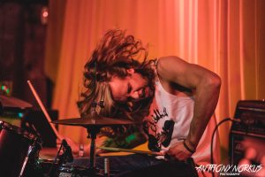 Drumming Up Psychedelic Grooviness: Heaters at Founders Brewing on Saturday. (Photo/Anthony Norkus)