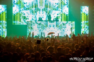 Shining EDM: Bassnectar on stage Saturday night. (Photo/Anthony Norkus)