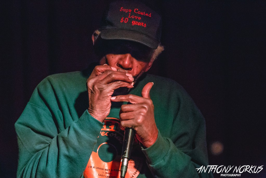 Still Making Blues Fans Happy: Lazy Lester at Tip Top Deluxe Bar & Grill on Friday.  (Photo/Anthony Norkus0