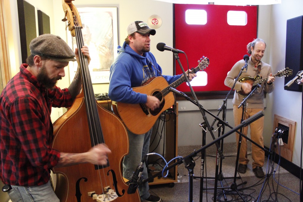 Just Having Fun: The Rogue River Boys in Studio X at WYCE. (Photo/Anna Sink)