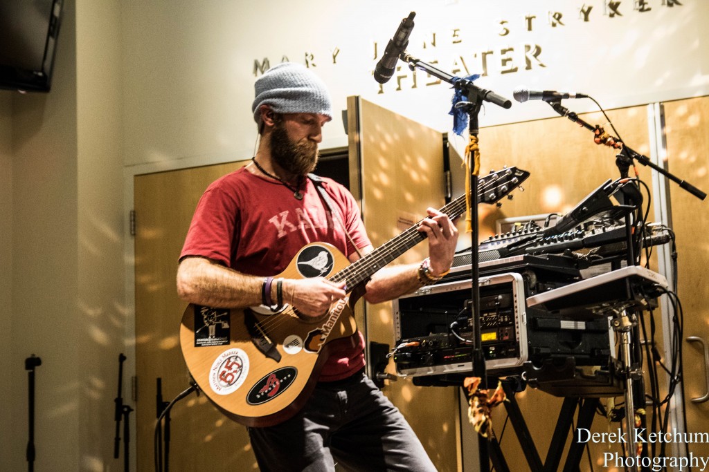Lighting It Up With Looping: Brotha James, aka Jeremy Reisig, on Friday at the Kalamazoo Valley Museum. (Photo/Derek Ketchum)