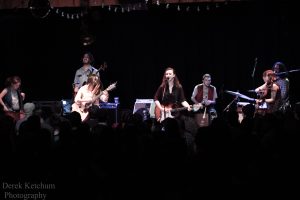 Doubling Up: The Accidentals and The Crane Wives on stage together. (Photo/Derek Ketchum)