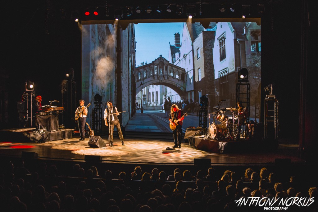 Video-Enhanced Rock Opera: Ian Anderson and his band performing "Jethro Tull" on Saturday. (Photo/Anthony Norkus)