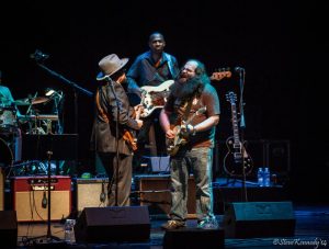 Stellar Chops: Al-Saadi performing with his band. (Photo/Steve Kennedy)