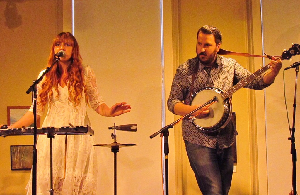Funny, Quirky, Serious: Channing & Quinn performing during their CD-release show in Grand Haven. (Photo/Matt Marn)