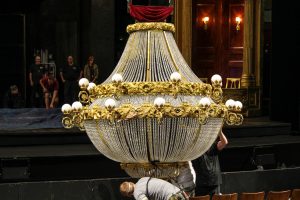Special Effects Galore: The famous chandelier from the production. (Photo/Hunter Gamble)