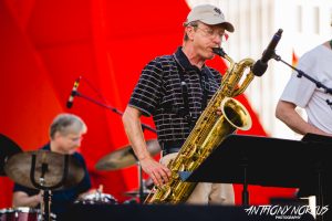 Jazzing Up the Calder Stage: The Beer City Saxophone Ensemble on Friday. (Photo/Anthony Norkus0
