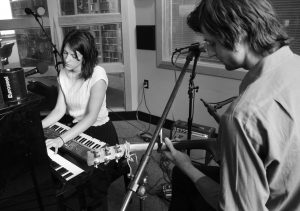 In Studio X: Ashley and Alex McGrath performed in June for Local Spins on WYCE. (Photo/Anna  Sink)