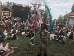 Totem Power: Colorful and amusing totems were matched only by colorful costumes. (Photo/Anna Sink)