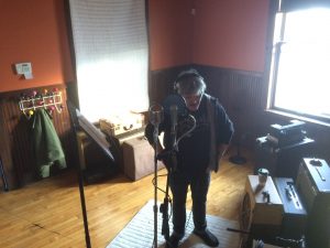 Laying Down Vocals: Mitch Wood at Goon Lagoon. (Photo/Local Spins)