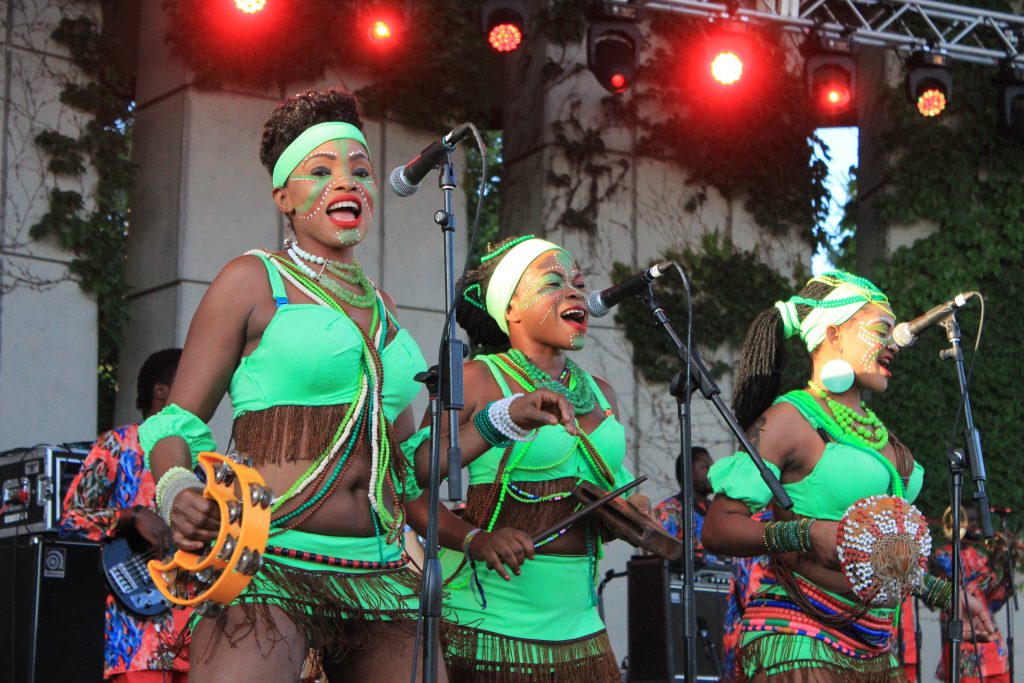 Afrobeat Splendor: Femi Kuti & The Positive Force Band delivered stunning music and dance at Meijer Gardens on Wednesday. (Photo/Anna Sink)