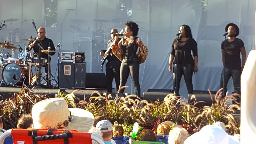 Family Affair: Diana Ross' daughter, Rhonda Ross, opened Monday night's show at Meijer Gardens. 