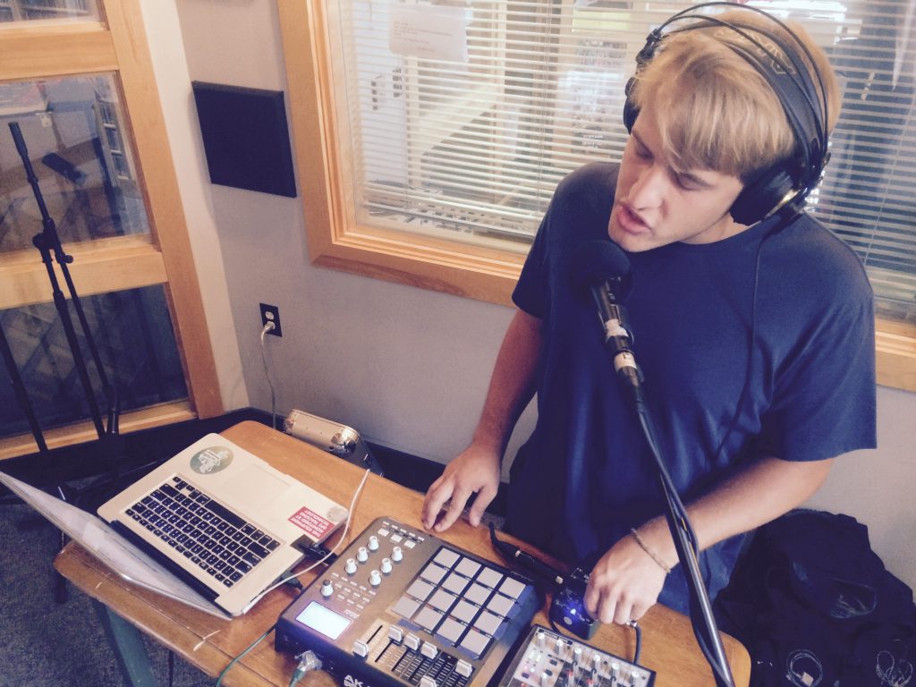 Expanding His Sound: Norty, aka Kyle Norton, during Local Spins on WYCE. (Photo/Local Spins)