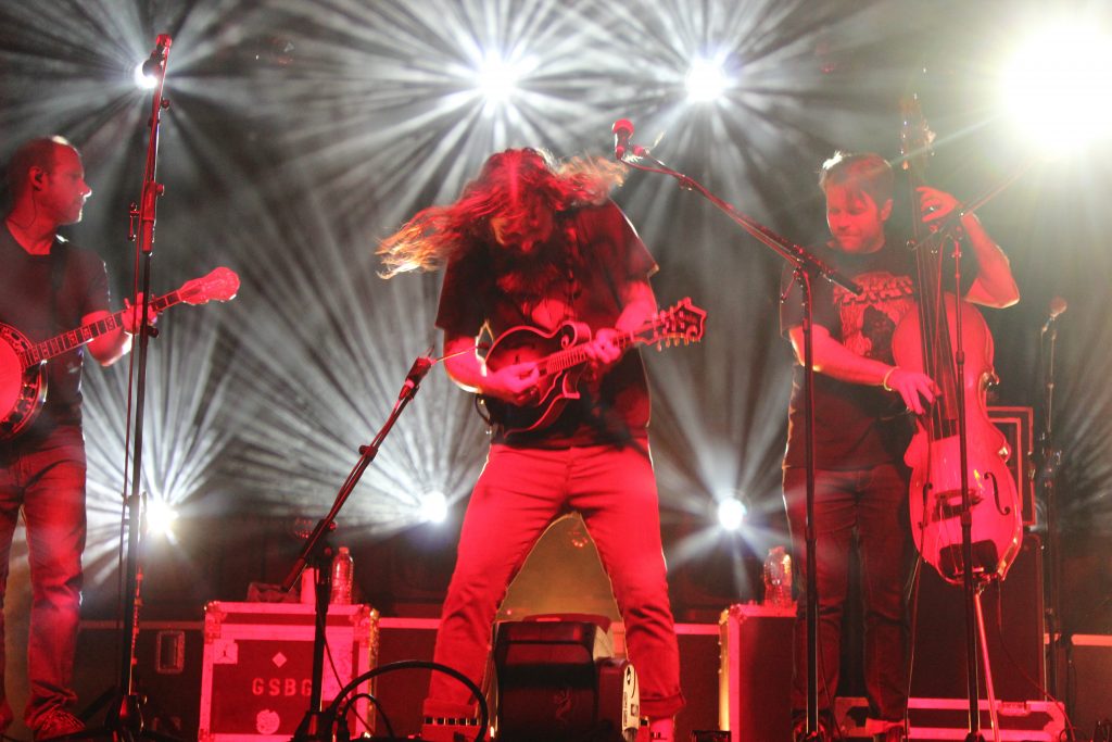 Lighting Up Hoxeyville: Greensky Bluegrass doubled up sets on Saturday night. (Photo/Anna Sink)