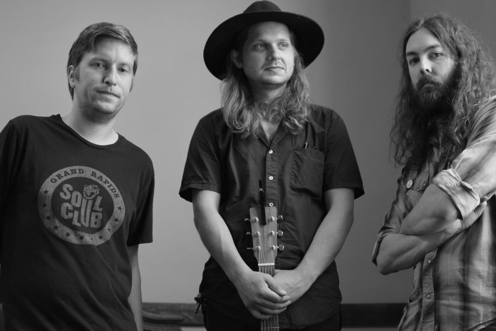 All-Enveloping Sound: From left, Trevor Goldner, Ben Weissenborn and Sean Stearns of Coffin Problem. (Photo/David Specht)
