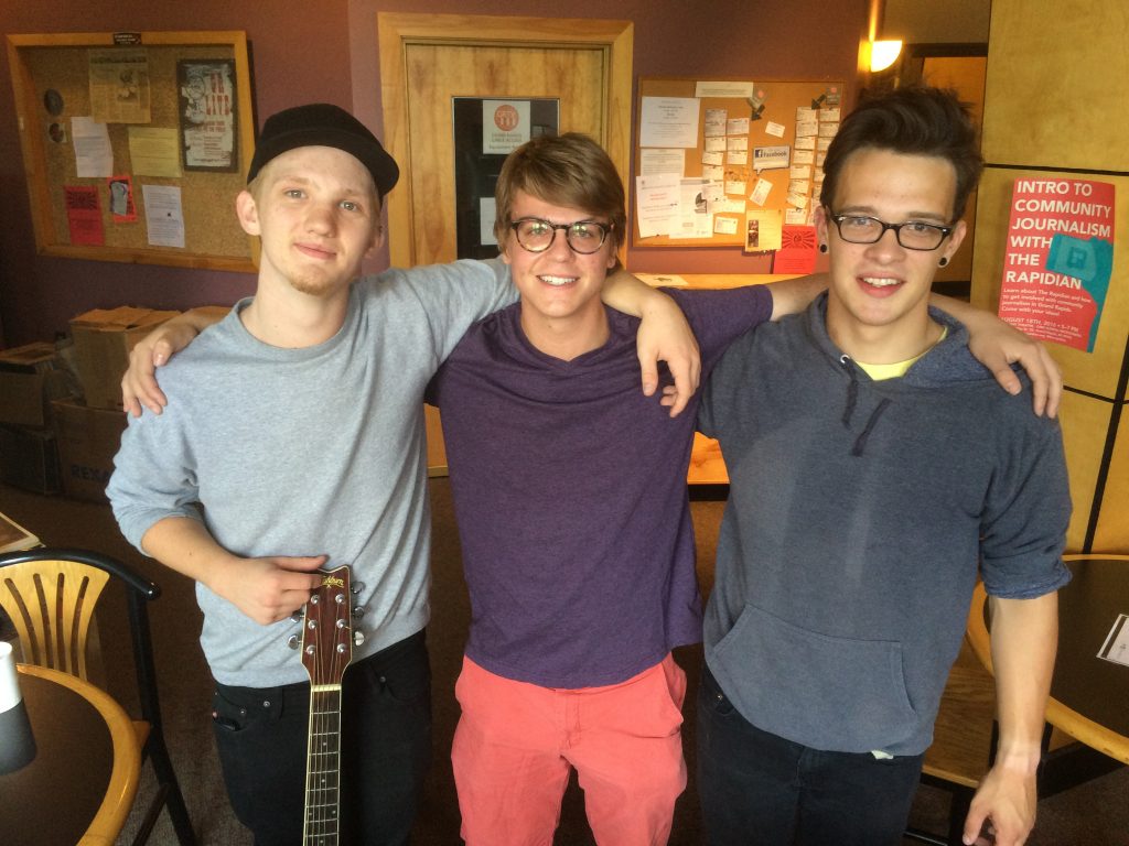 Dedicated: Members of The Great Indoors, from left, Caleb Waldvogel, Jonah Nelson and Max Petrlich. (Photo/Local Spins)