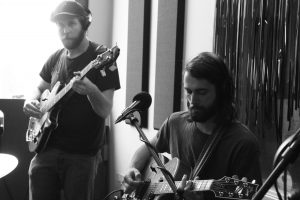 On the Air: The Go Rounds during Local Spins on WYCE. (Photo/Anna Sink)