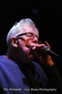 Blues Harp and More: John Mayall displayed his multi-instrumental abilities on Wednesday. (Photo/Tim Richards)
