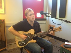 In the Studio: Justin Wierenga performing during Local Spins on WYCE. (Photo/Local Spins)