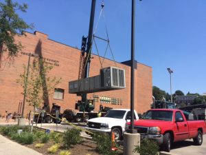 HVAC Upgrades: St. Cecilia installed a new air-conditioning unit on the roof. 