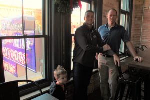 Intimate Musical Environment: Dennis Moline, left, and Jeff Wolfe in the upstairs venue. (Photo/Anna Sink)