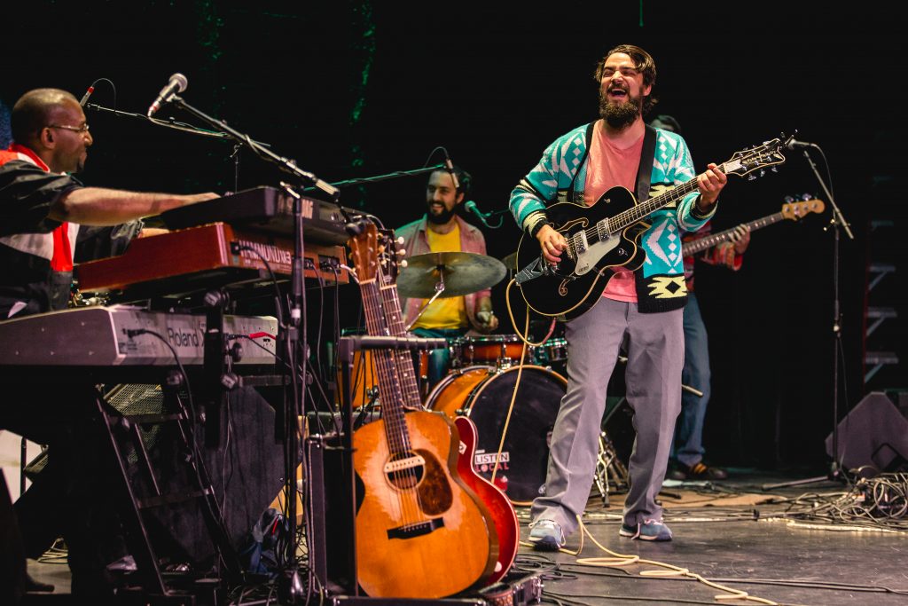 In Solidary to Protect the Sacred: Seth Bernard, at right, said sales of the instrumental track will help support the protest at Standing Rock. (Photo/Anthony Norkus)